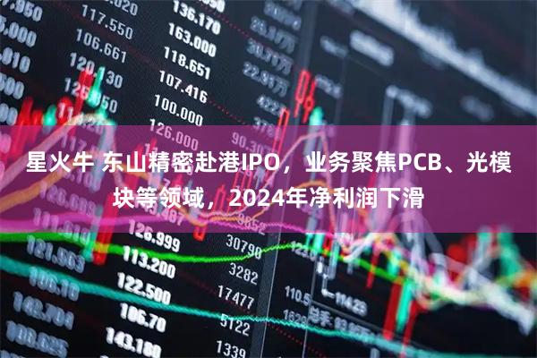 星火牛 东山精密赴港IPO，业务聚焦PCB、光模块等领域，2024年净利润下滑